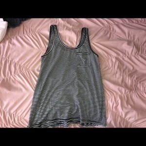 Black n white striped tank, worn once